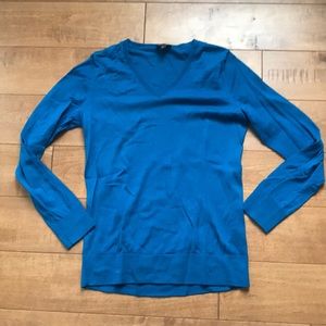 Peacock blue merino wool M sweater